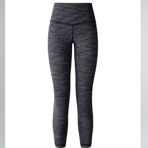Lululemon Wunder Under Crop II Dark Grey Jacquard Space Dye